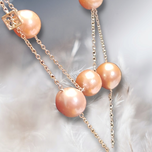 🔥PRICE CUT🔥NWT BAROQUE PEARL LAYERED RHODIUM OVER STERLING SILVER NECKLACE - Picture 8 of 16